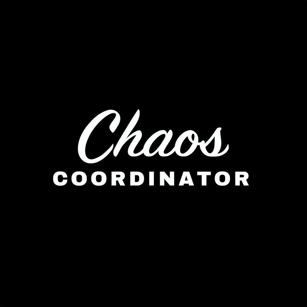 Chaos Coordinator Modern Minimalist Typography Poster Hats