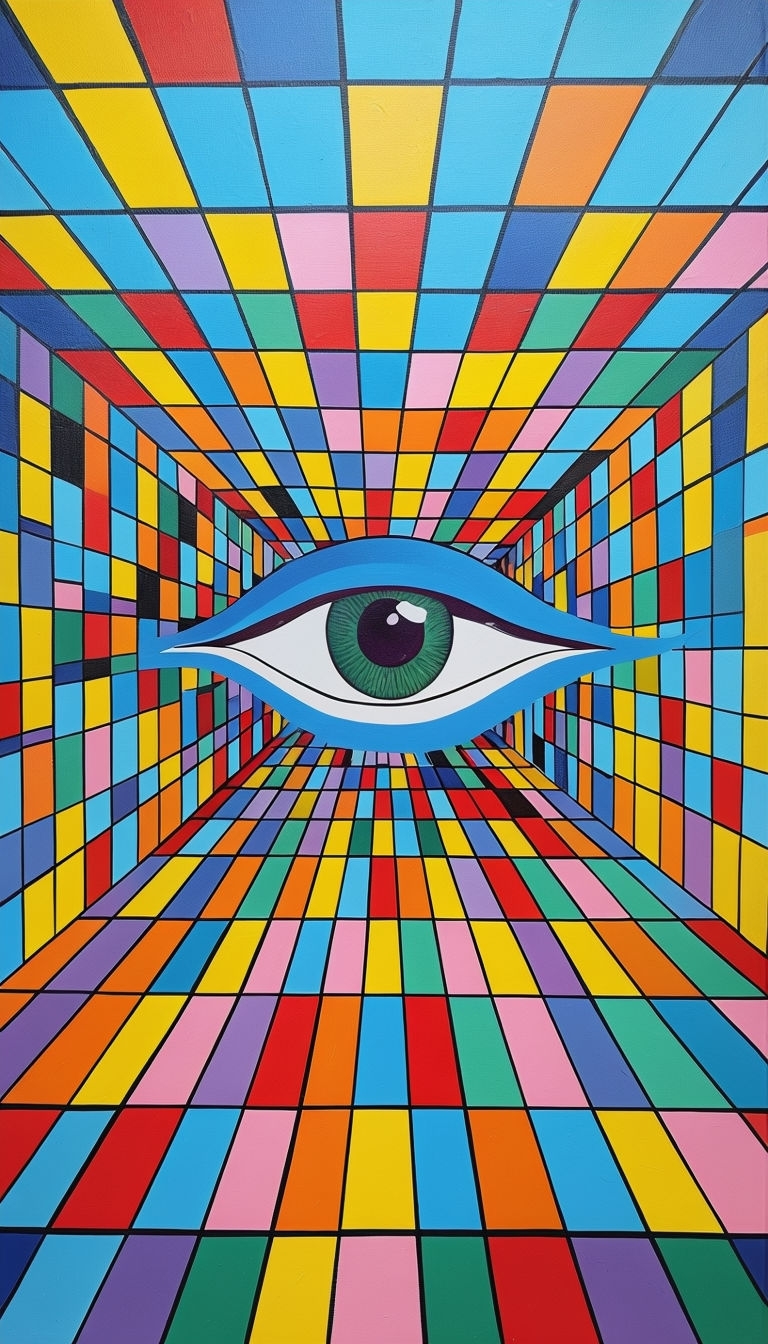 Dynamic Colorful Optical Illusion Eye Art Phone Case Cover