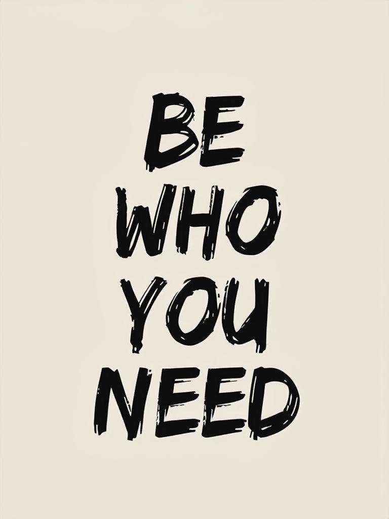 Be Who You Need Minimalist Motivational Poster