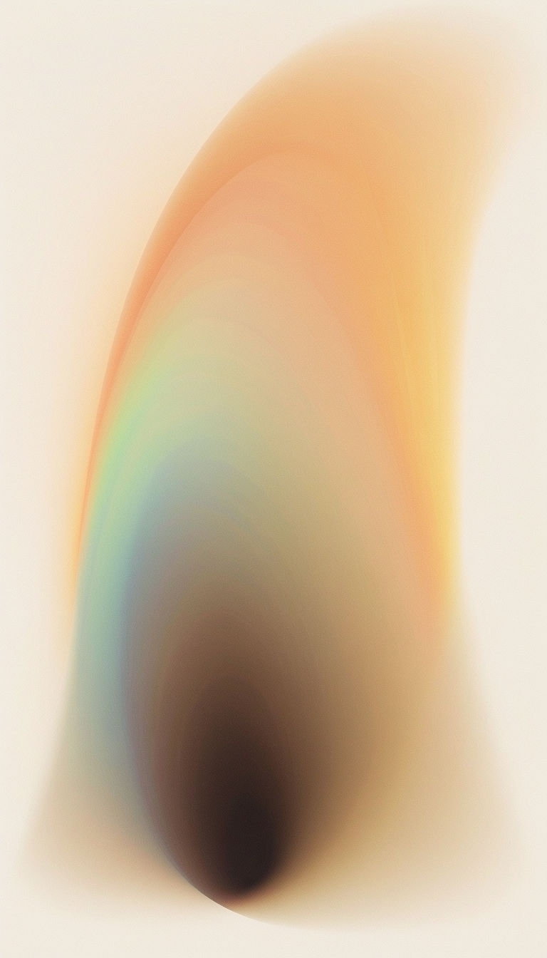 Serene Abstract Rainbow Spectrum Digital Art Mobile Wallpaper