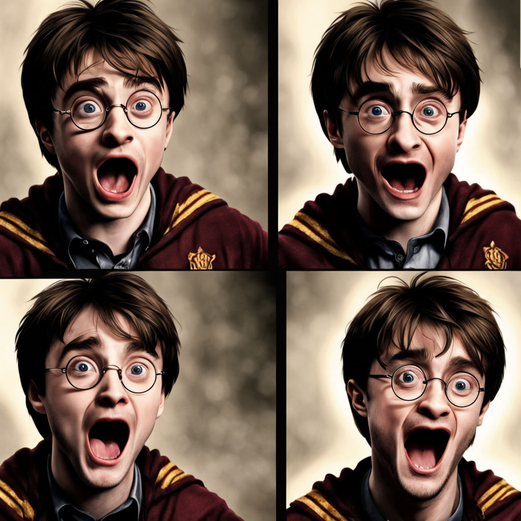 harry potter screaming with big mouth