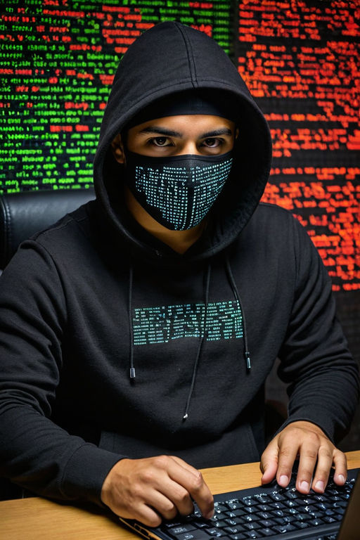 Latino male hacker pfp by Jorge Jaime Sanchez - Playground