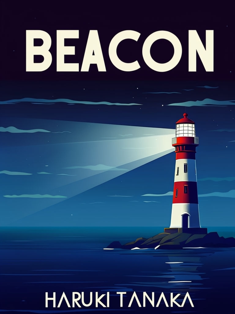 Serene Lighthouse Beacon Book Cover Design for EBook Cover