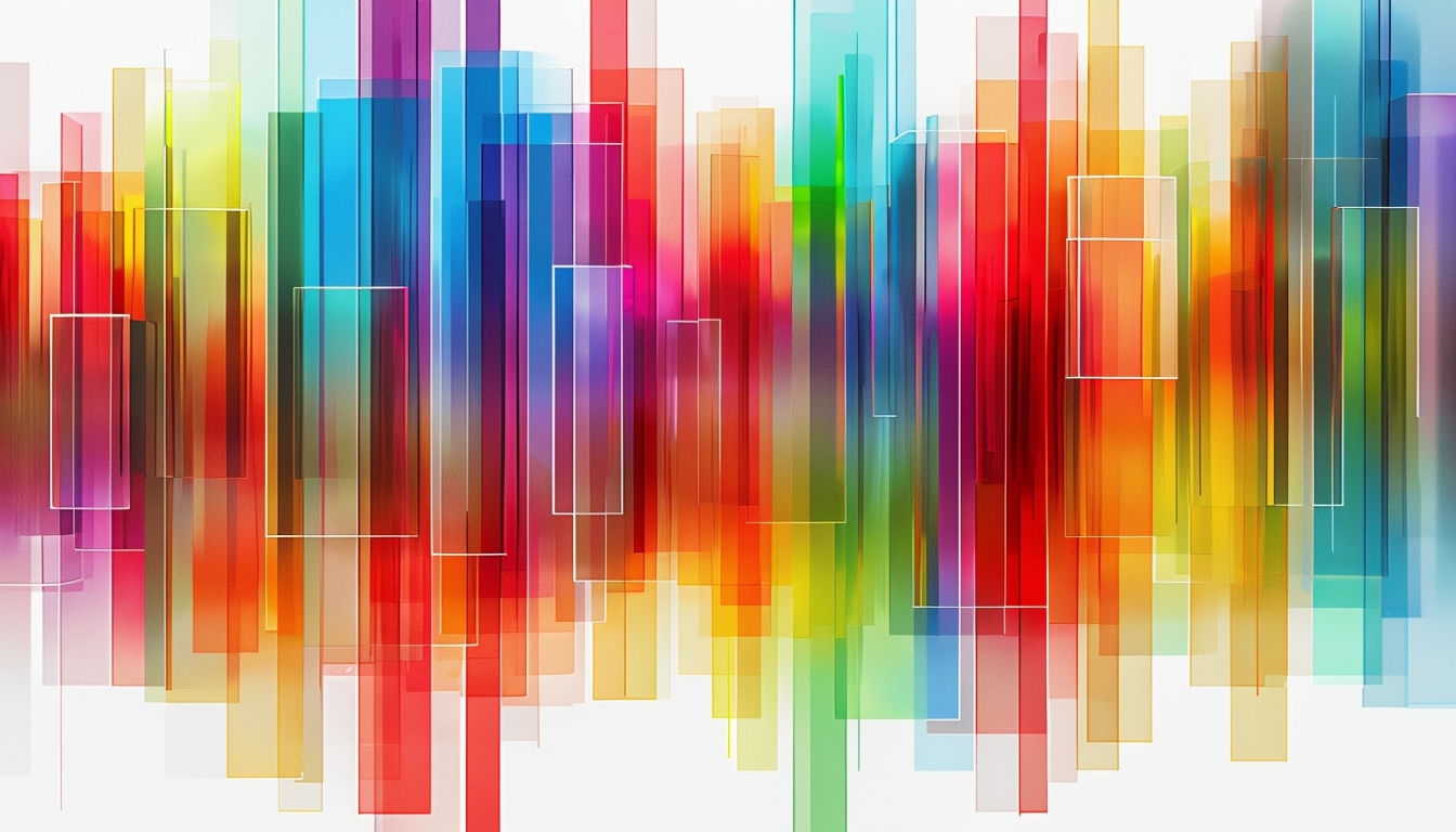 Vibrant Abstract Rectangular Shapes Pattern for Virtual Backgrounds