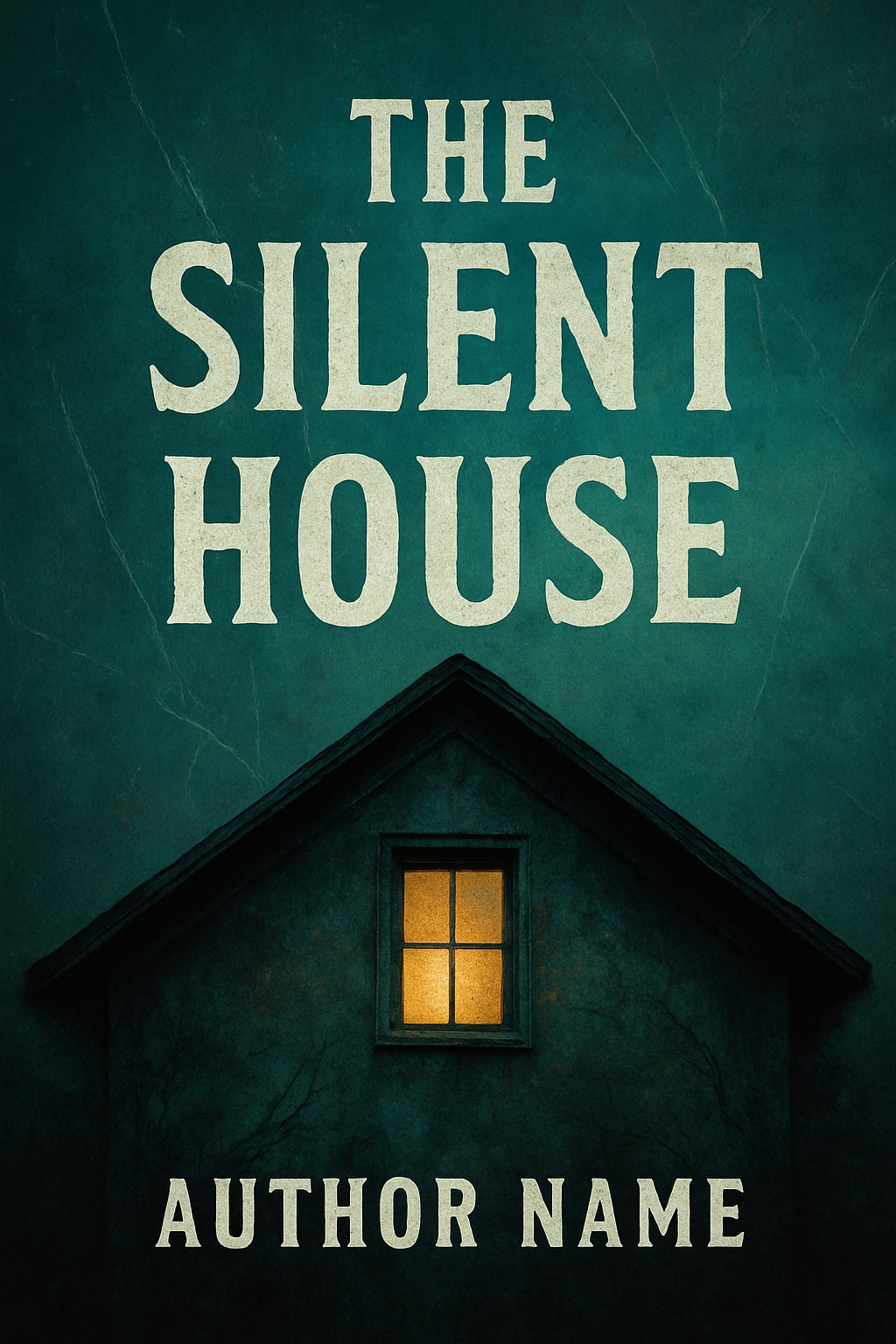 The Silent House Eerie Thriller Book Cover Design