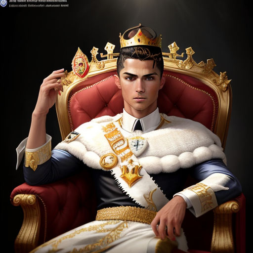 Cristiano ronaldo wearing king crown by Business Business - Playground