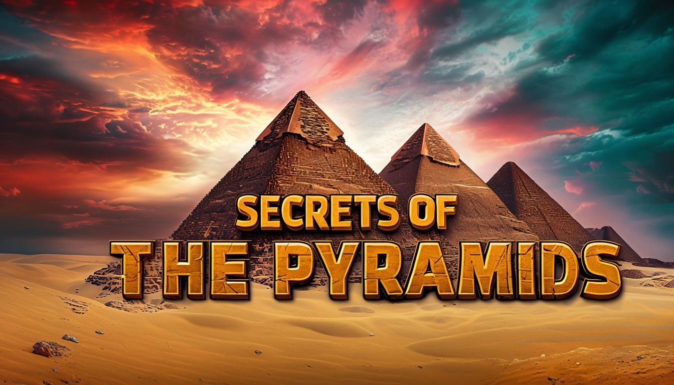 Secrets of the Pyramids Bold Graphic for Social Media Post