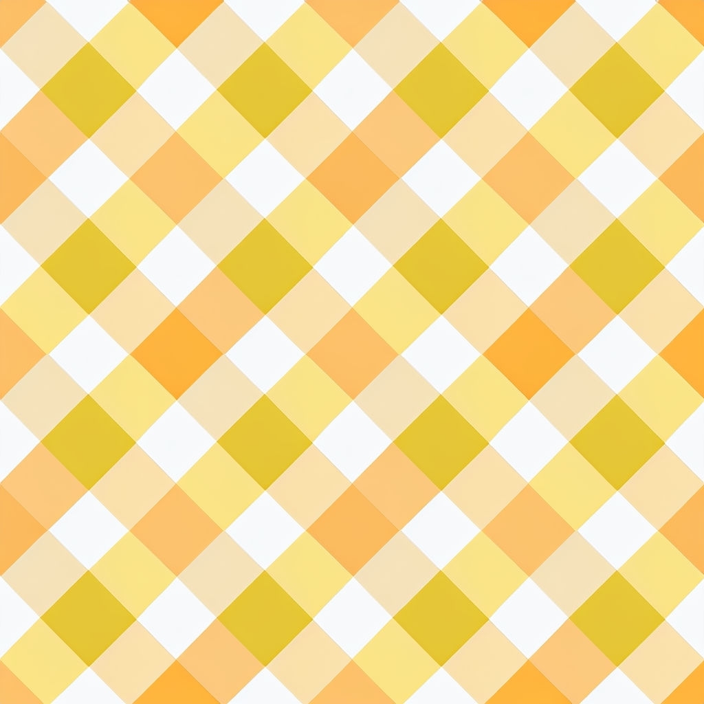 Amber Yellow and Orange Geometric Diamond Seamless Pattern