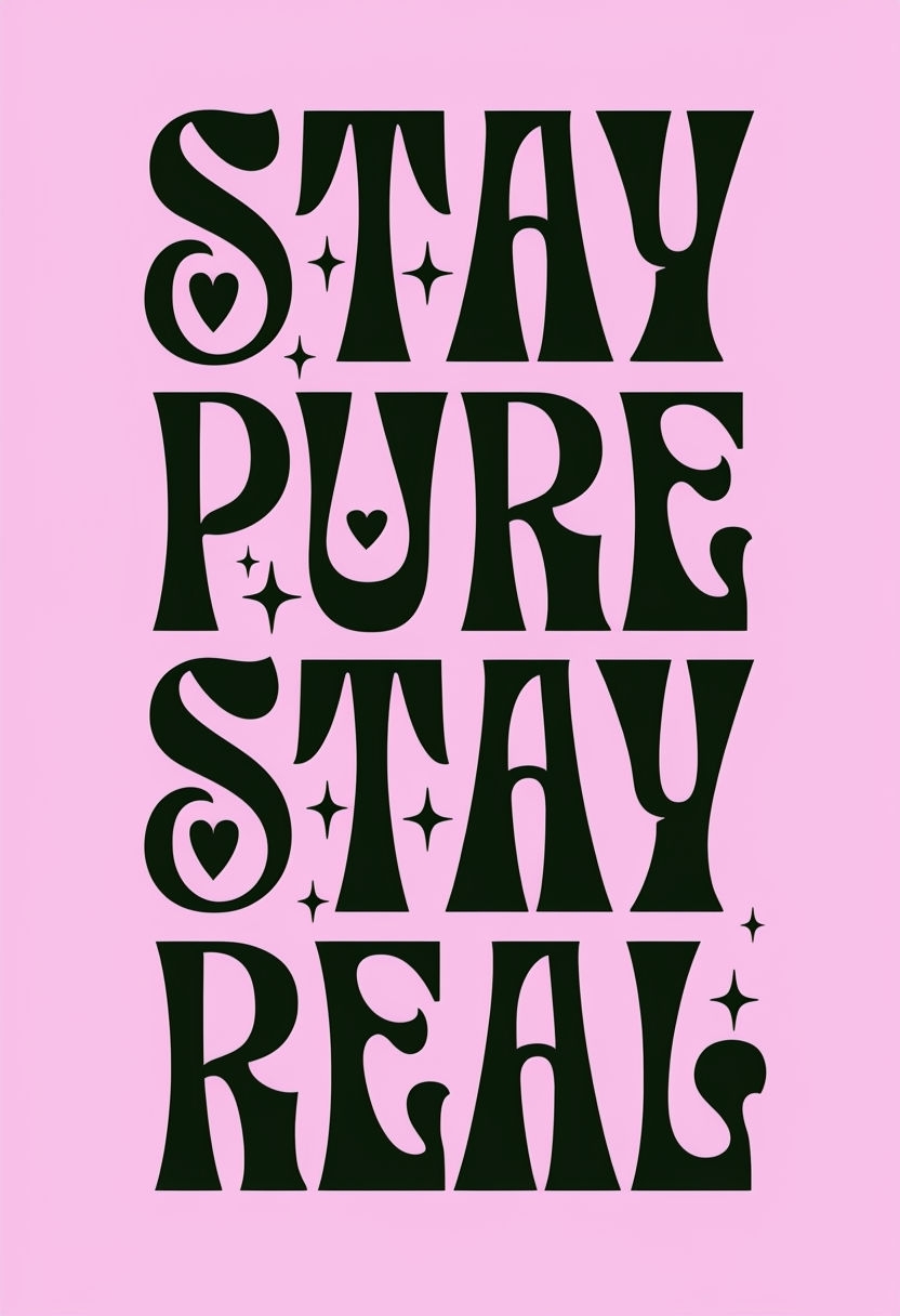 Stay Pure Stay Real Motivational T-Shirt Design