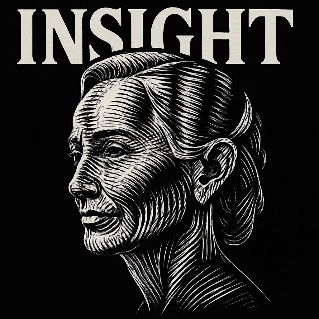 Striking Black and White Portrait of an Elderly Woman Album Cover