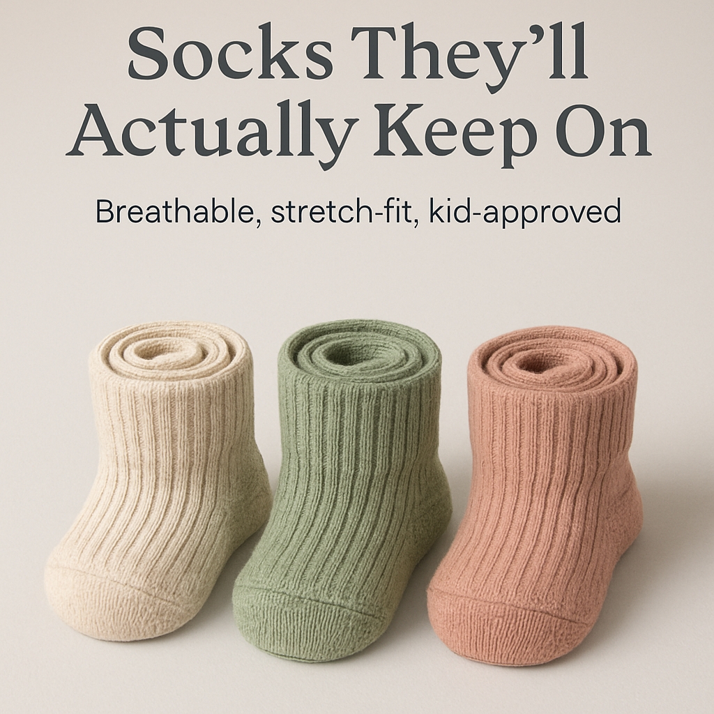 Durable and Cozy Knitted Socks Minimalist Advertisement Ads
