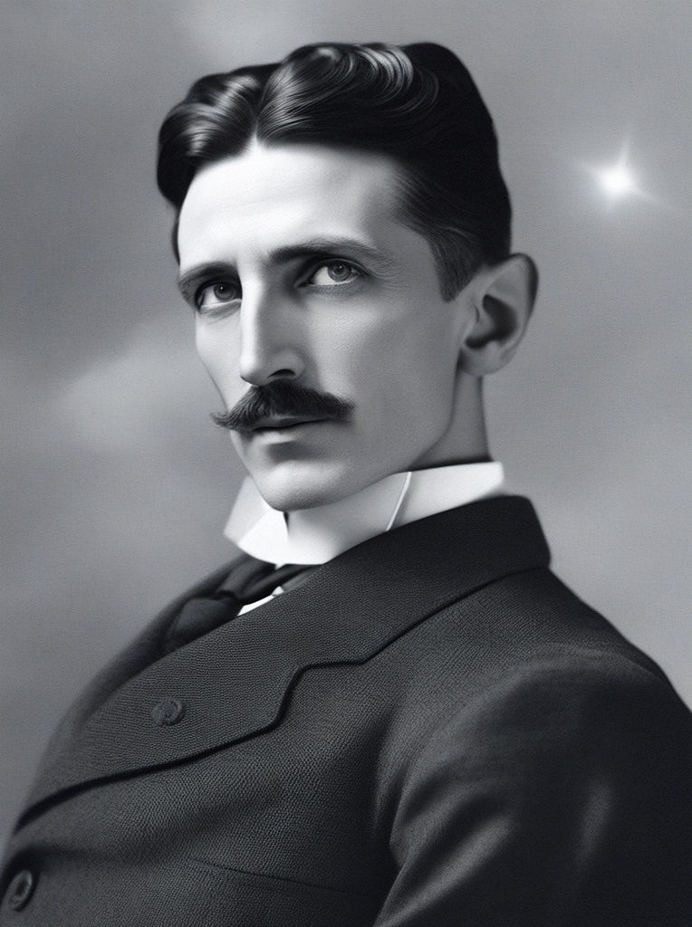 Nikola Tesla adorned in a futuristic militaristic red suit by Fede Agus ...