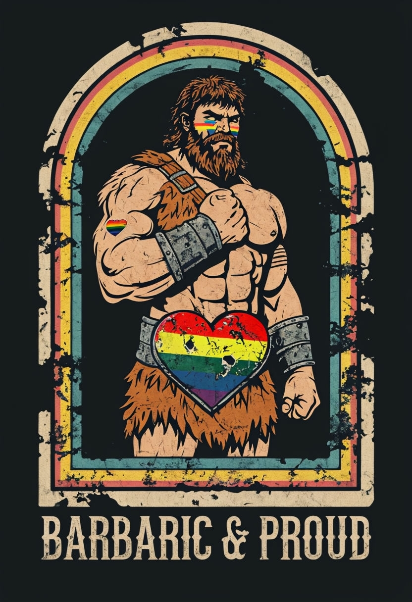 Barbarian and Proud Vintage Pride Graphic T-Shirt