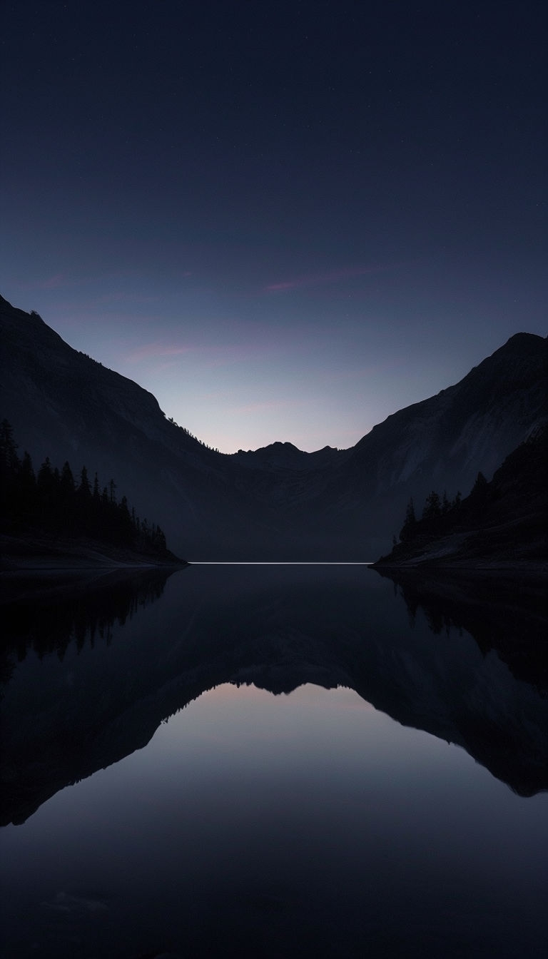 Tranquil Twilight Mountain Lake Reflection Phone Case Cover
