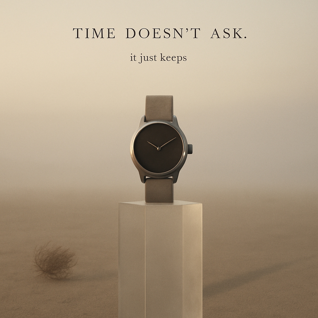 Minimalist Modern Wristwatch Advertisement with Serene Colors Ads