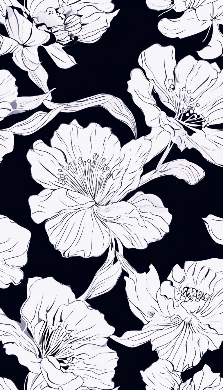 Elegant Lavender Floral Pattern on Navy Blue Phone Case Cover
