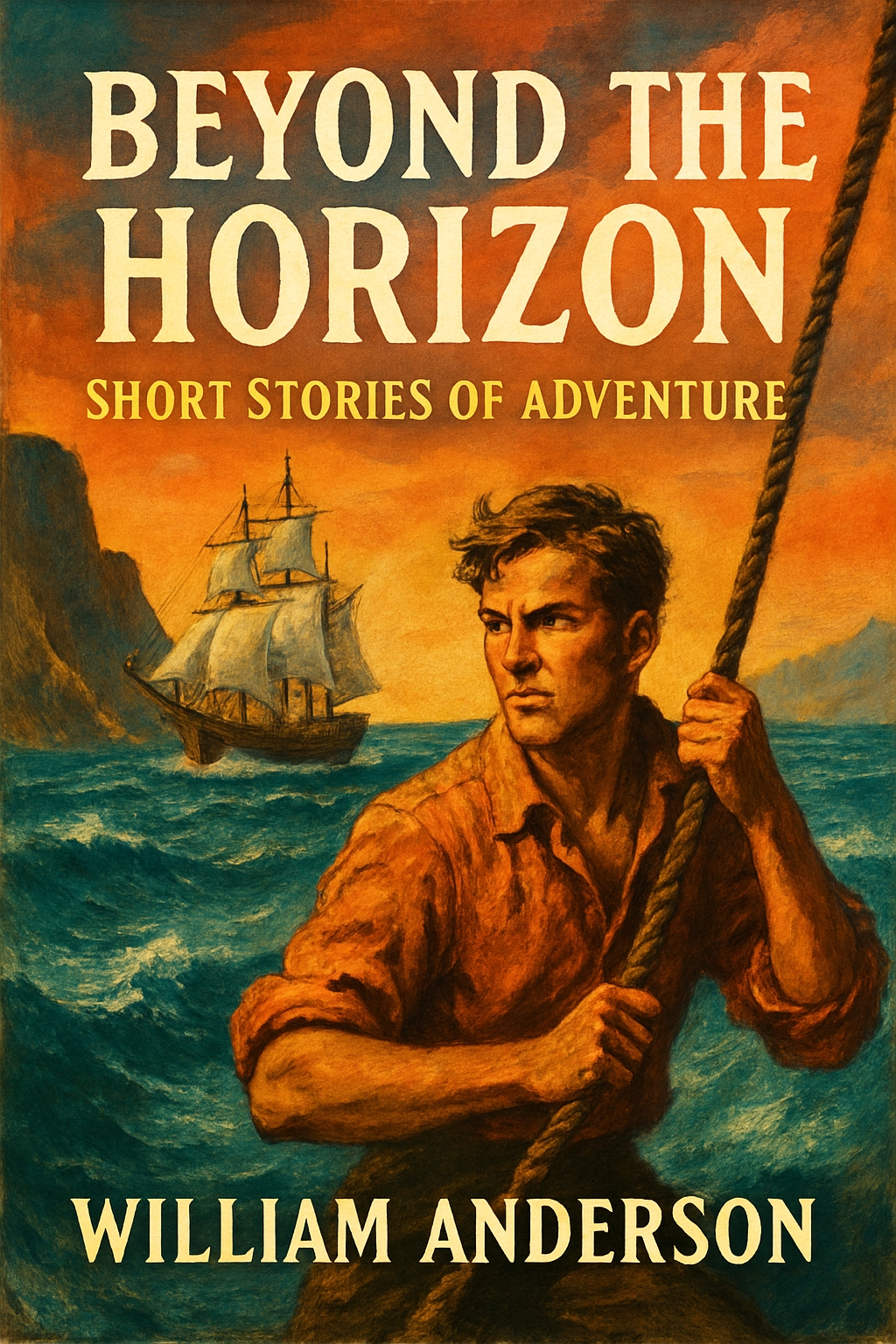 Vintage Adventure EBook Cover for Beyond the Horizon by William Anderson