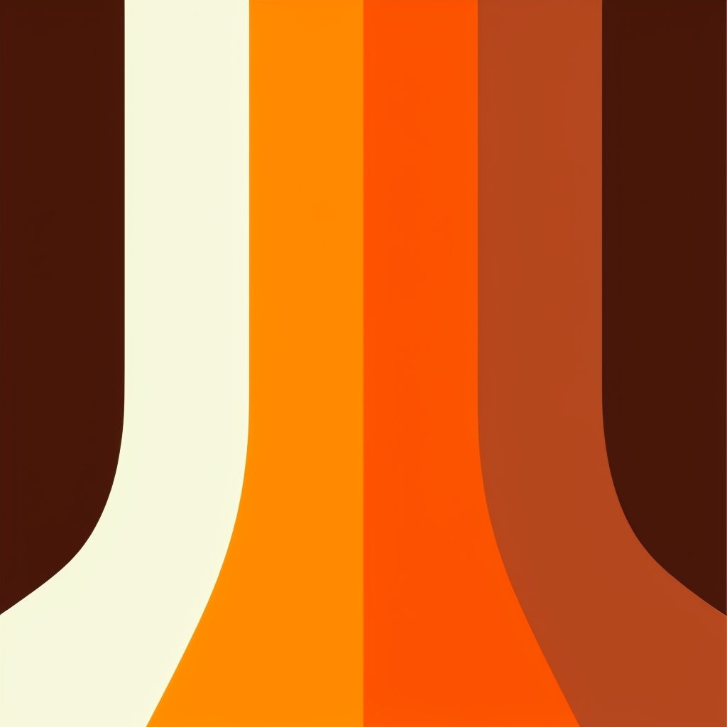Minimalist Striped Retro Design in Warm Hues Poster