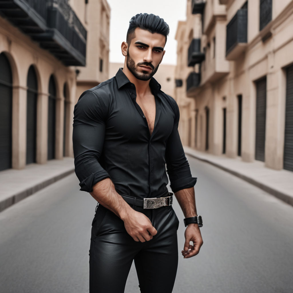 Full body Portrait of Most Attractive sexy hard arabian model