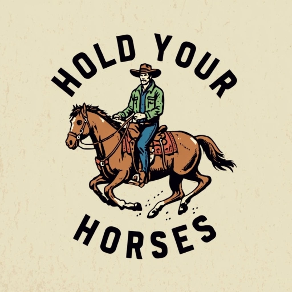 Vintage Cowboy Riding Horse Adventure T-Shirt