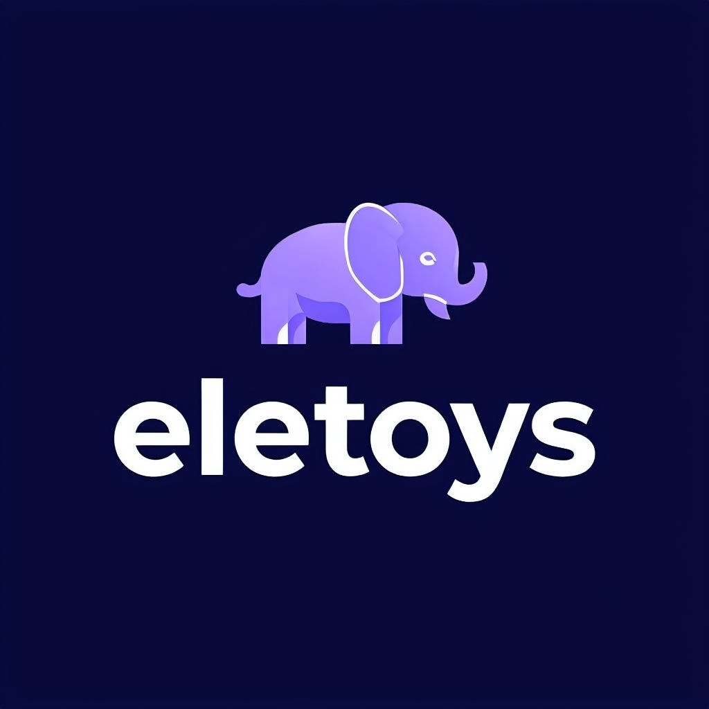 Minimalist Elephants Logo Design with Bold Typography for Eletoys Logo