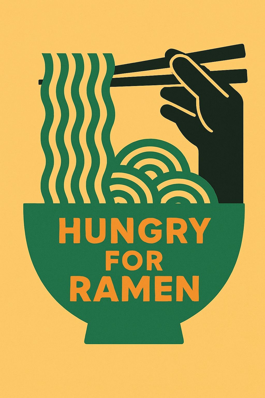 Hungry for Ramen Minimalist Graphic Design T-Shirt
