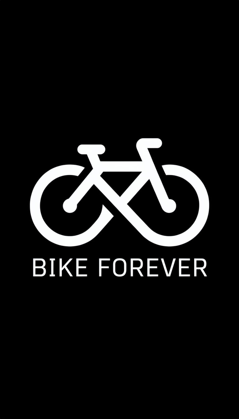 Minimalist Bike Forever Infinity Symbol Design Phone Case Cover