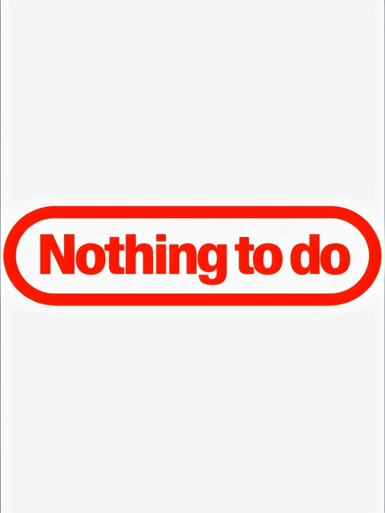 Nothing to Do Minimalist Nintendo Style T-Shirt