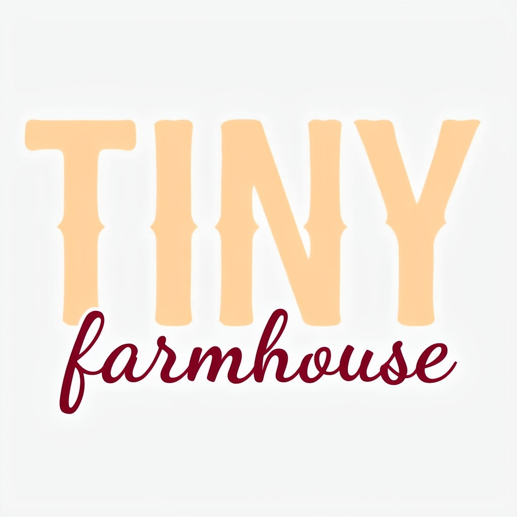 Rustic Tiny Farmhouse Text Logo Design on White Background Logo