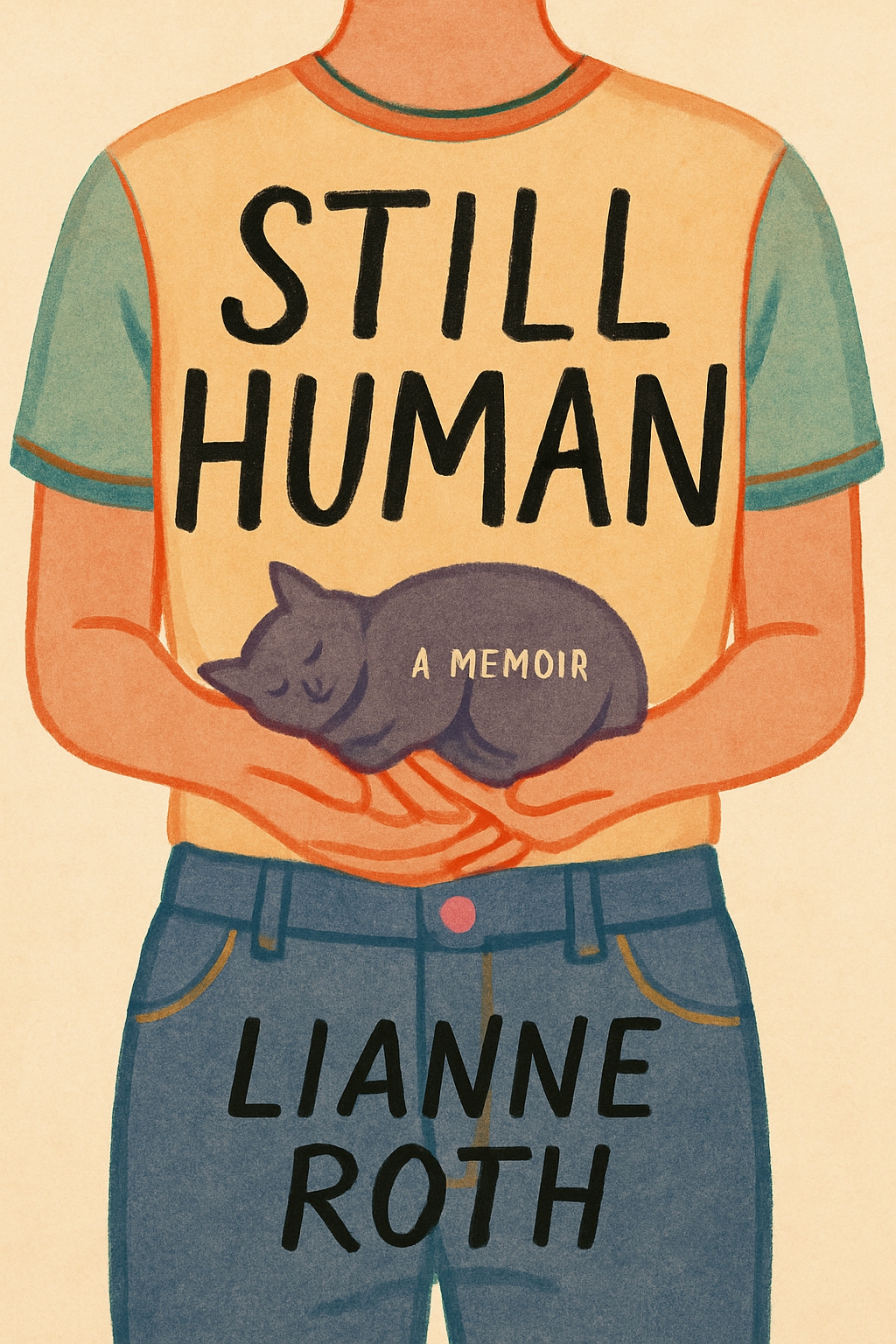 Still Human A Memoir Illustration with a Purple Cat EBook Cover