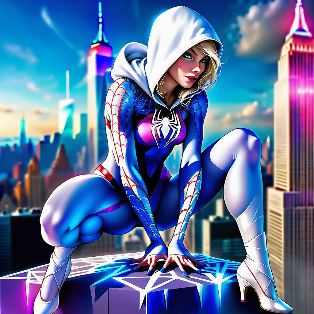 spider-gwen super detailed full body