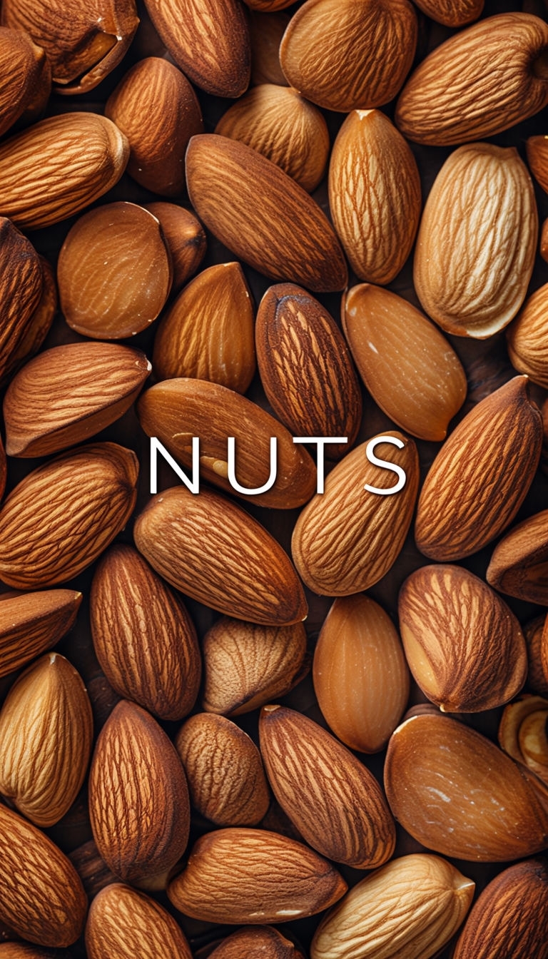 Assorted Almonds Close-Up Photography Art Poster