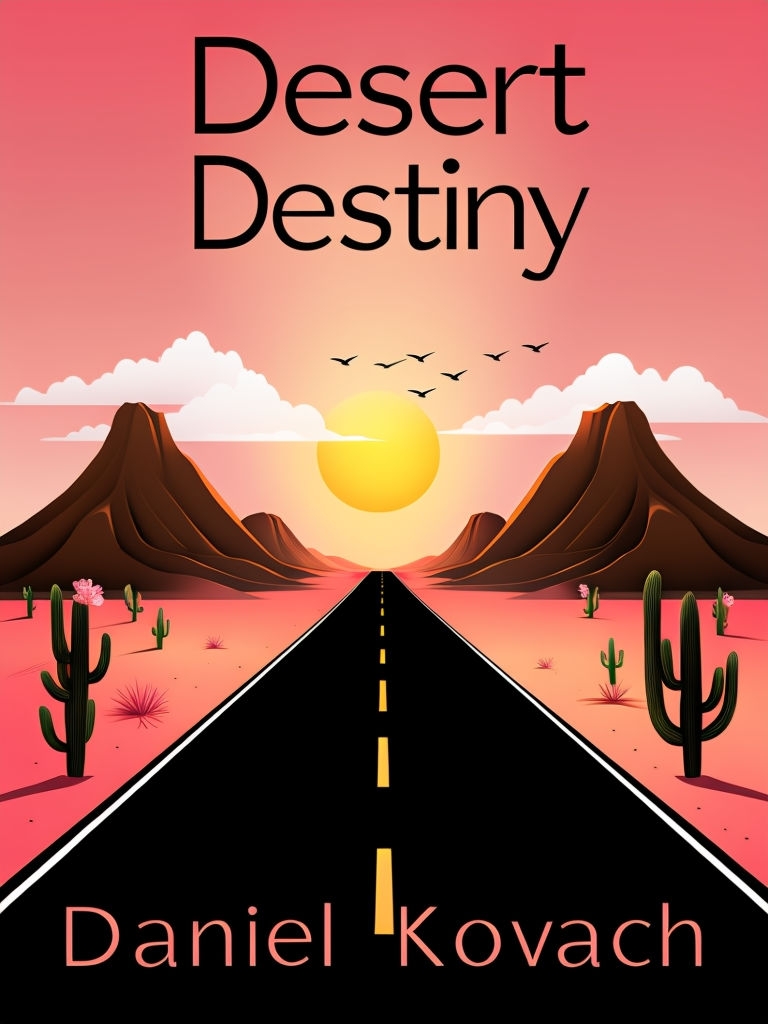 Minimalist Desert Destiny Book Cover Design for Adventure Stories EBook Cover