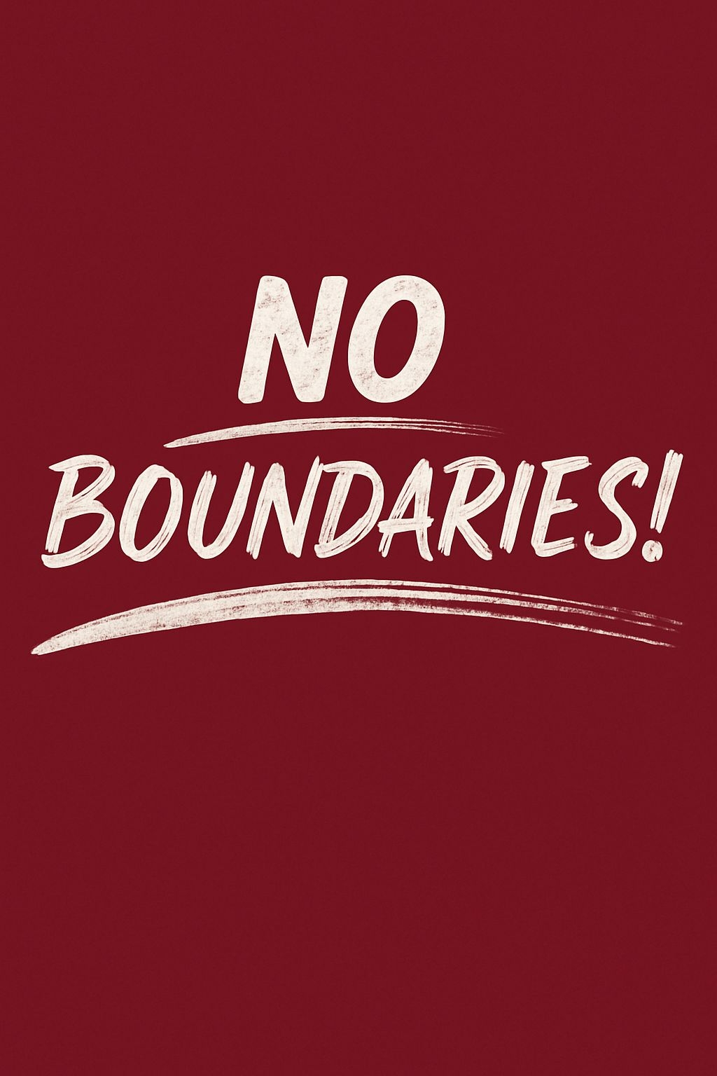 No Boundaries Bold Typographic Design T-Shirt