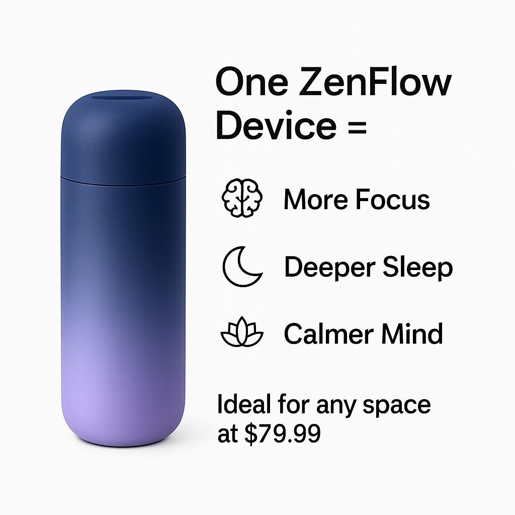 Minimalist One ZenFlow Device Product Advertisement Design Ads