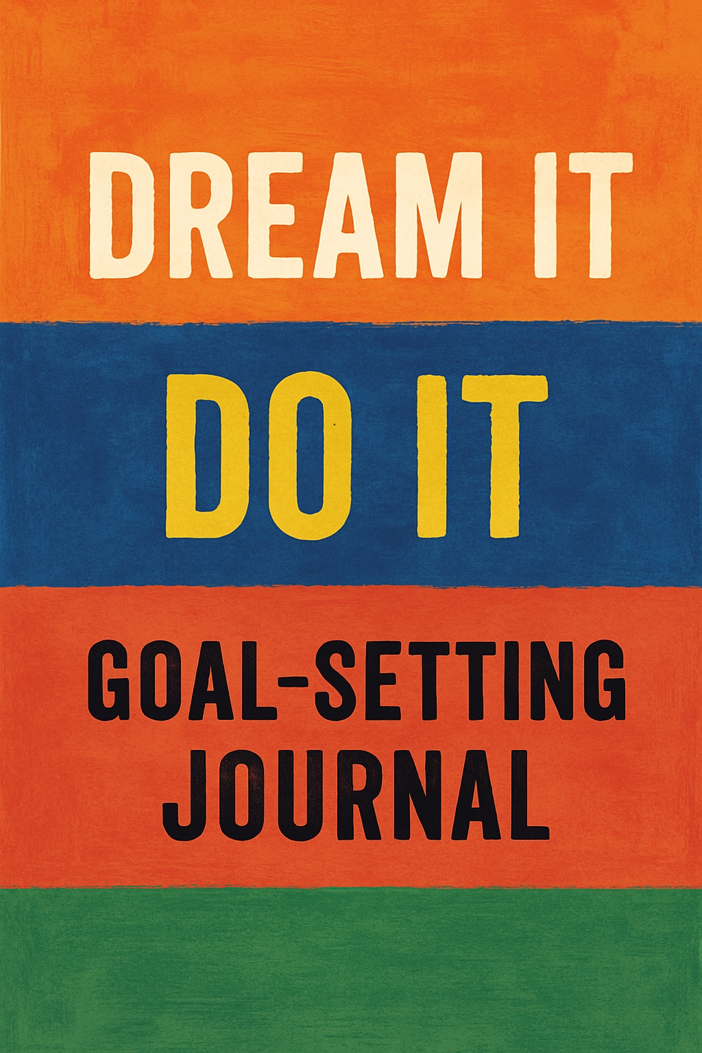 Vibrant Color Block Motivational Poster for Goal-Setting EBook Cover