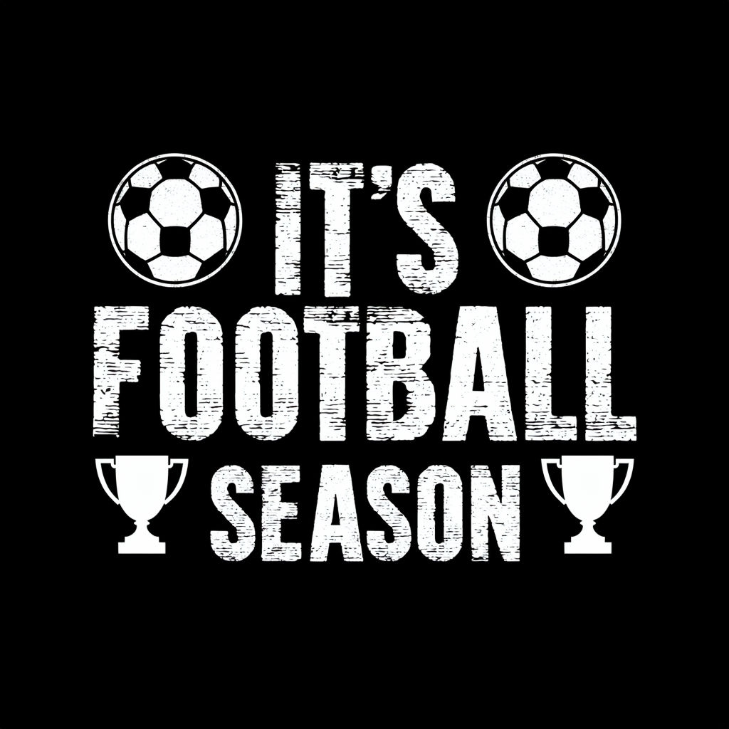 It's Football Season Bold Design with Soccer Balls Mug