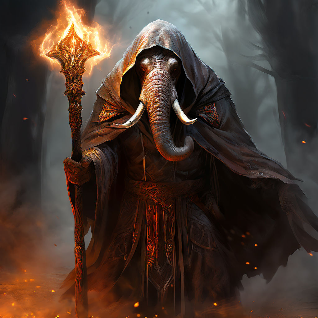 Loxodon monk from Dungeons and Dragons by C Nijs - Playground