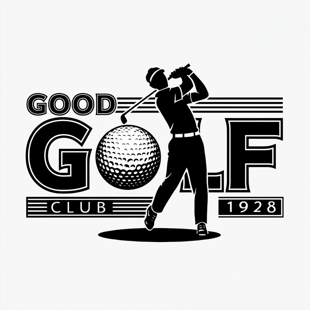 Vintage Golf Club Logo Design with Golfer Silhouette T-shirt