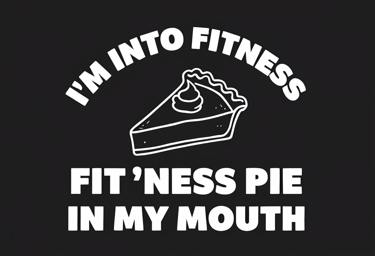 I'm Into Fitness Pie in My Mouth Humorous Poster