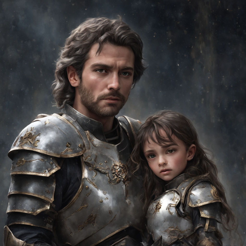 A nice picture of a knight protecting a princess