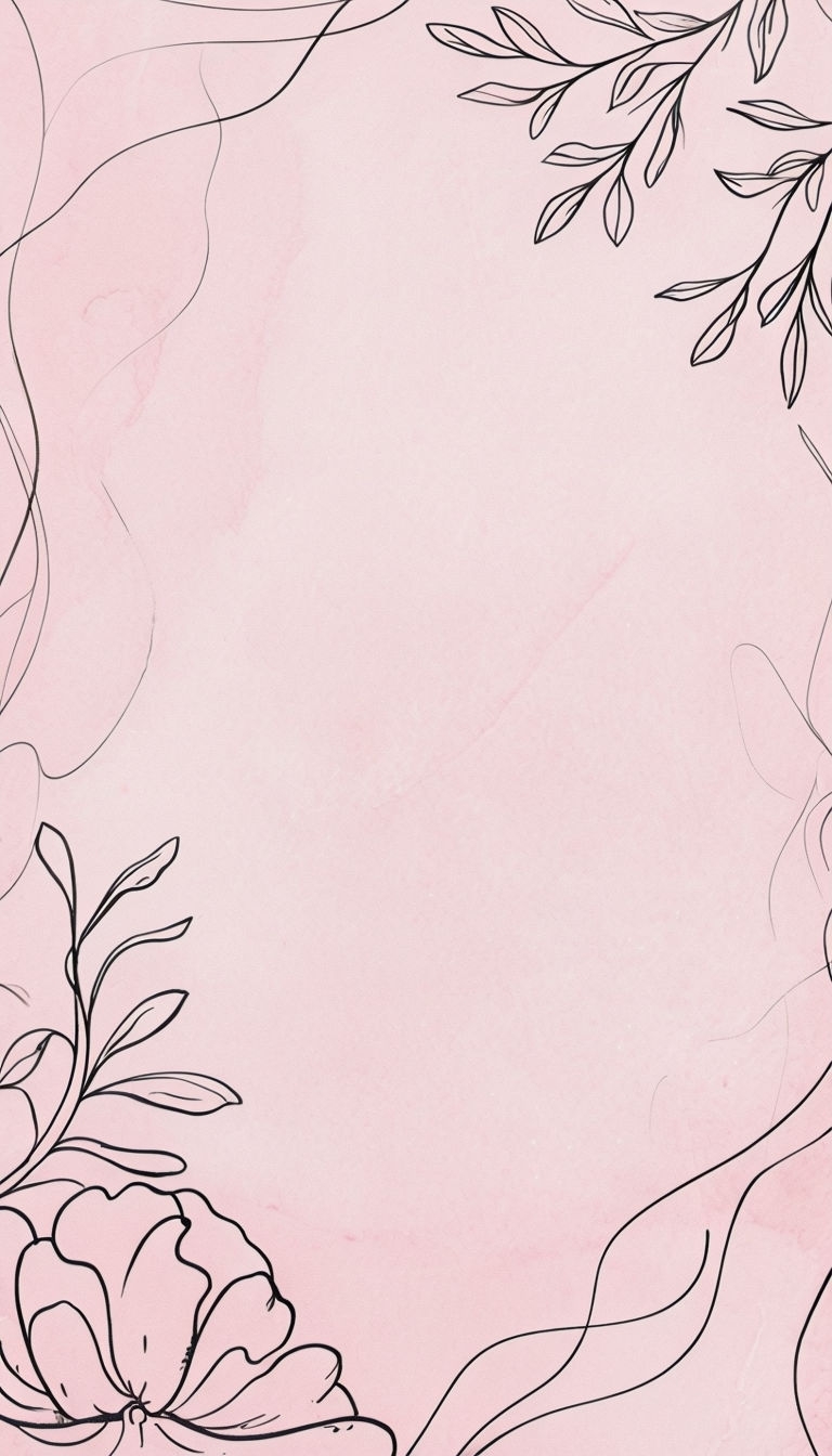 Minimalist Botanical Illustration with Intricate Line Art Social Media Post