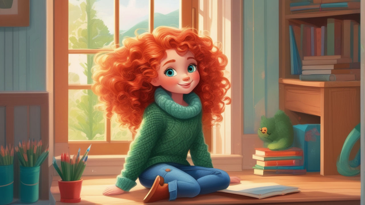 Disney Princess Merida Smile in the style of Disney Pixar