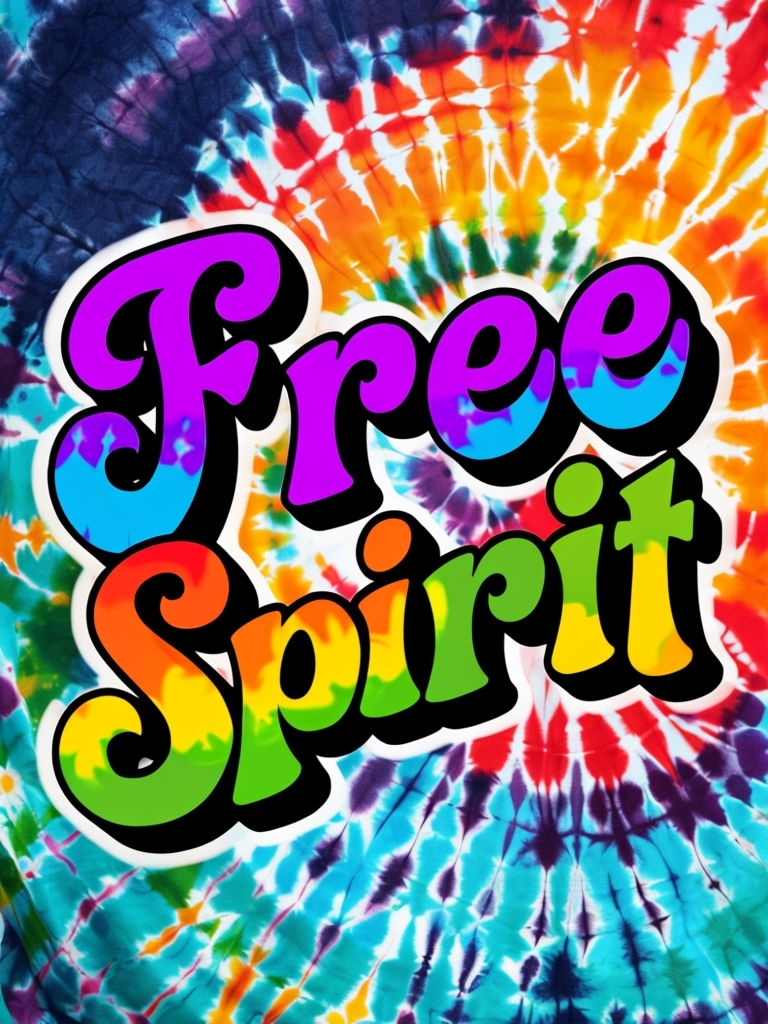 Vibrant Tie-Dye Free Spirit T-Shirt with Psychedelic Design