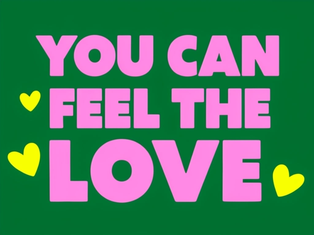 Uplifting Motivational "You Can Feel The Love" Graphic Poster