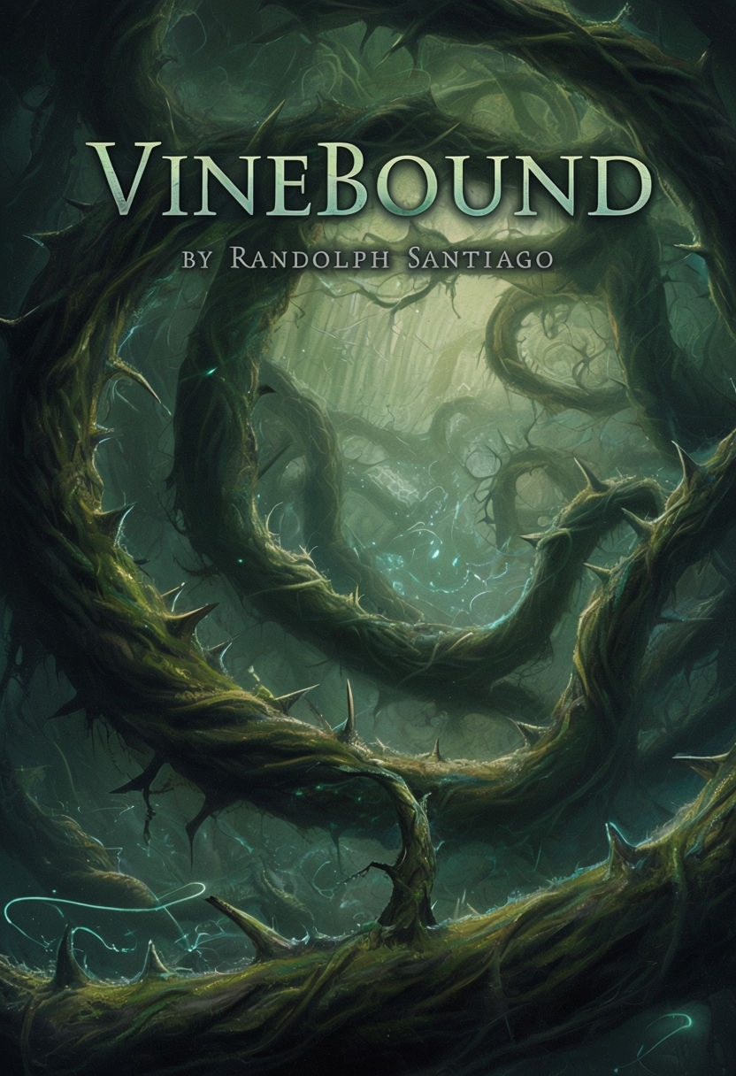 Dark Enchanted Forest Vines Cover for Vinebound by Randolph Santiago EBook Cover