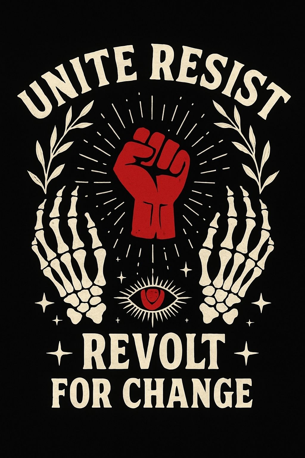 Powerful Unite Resist Protest Design T-Shirt