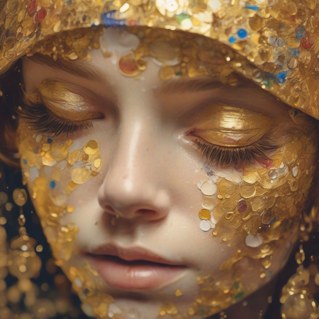 Painting the golden tear of Klimt with 24 colors for paintin... by ...