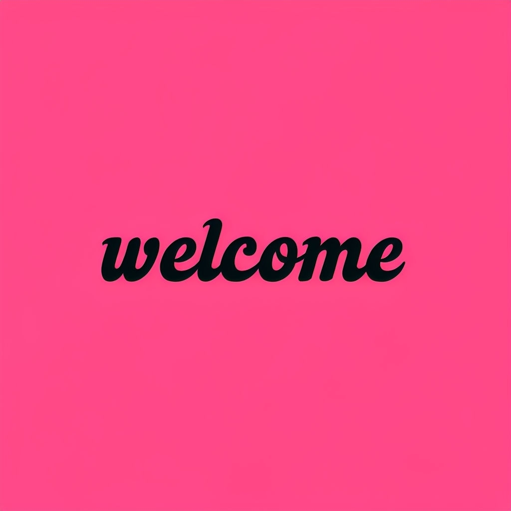Bold Welcome Typography on Vibrant Pink Background T-shirt