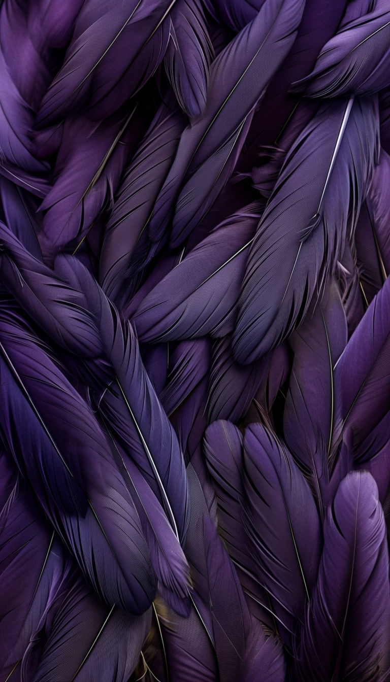 Elegant Dark Purple Feather Close-Up Phone Case Cover